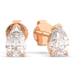 REYES Nouvelle conception Boucles d'oreilles à visser en moissanite taille poire 1,29 carat en or massif 14K 18K Bijoux fins pour femmes à porter au quotidien - Product Image 1