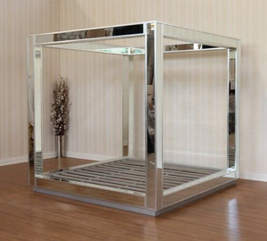 TH-H8284-tienda de campaña completa con espejo, mueble de dormitorio con cabecero alto, con espejo, tamaño Queen y King - Product Image 4