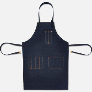 ผ้ากันเปื้อนช่างตัดผมทำจากหนังมีหลายกระเป๋าสีทึบมีสไตล์ลิสต์สำหรับร้านเสริมสวย - Product Image 2