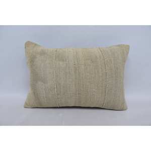 Luxury 16x24 Inch <b>Beige</b> Wool Kantha Patchwork Pillow Rustic Floral Vintage Fluffy <b>Throw</b> for Bedding Floor Woven 18x18 Square - Product Image 1