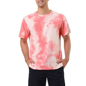 Kaus tie dye pria kualitas tinggi logo kustom t-shirt tie dye pria ukuran Plus cepat kering breathable tie dye OEM