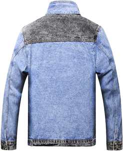 Veste en jean pour hommes personnalisée OEM Manteau en coton denim japonais effet délavé Veste en jean délavé vintage surdimensionnée - Product Image 3
