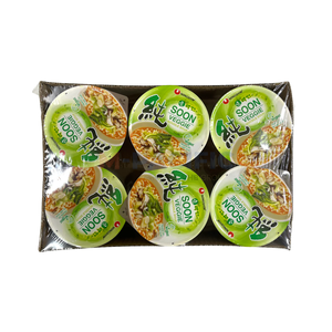NONGSHIM SOON VEGGIE CUP NOUILLES 6 PACK - Product Image 1
