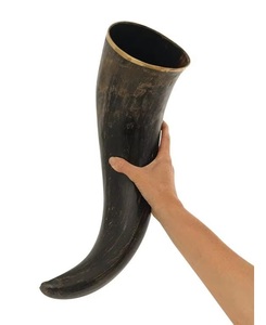 Taza para beber vikingo de cuerno de búfalo tallado ecológico de alta calidad, artesanías naturales únicas, estilo Animal pulido, Color personalizado - Product Image 1