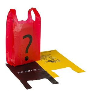 Offre Spéciale T-shirt sac gilet poignée sac à provisions HDPE/LDPE plastique imprimé personnalisé - Product Image 3