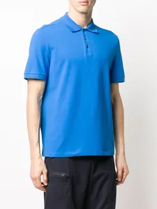 Couleur personnalisée pour polos avec logo brodé, motif uni, manches courtes, dernier design, tissu tricoté, vêtements décontractés - Product Image 5