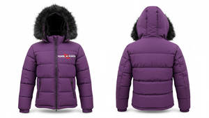 Veste d'hiver matelassée unisexe de haute qualité, noire, respirante, imperméable, coupe-vent, fermeture éclair debout, écologique, garde au chaud - Product Image 5