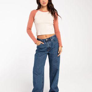 Camisetas deportivas de entrenamiento transpirables de alta calidad para mujer, cuello redondo, ropa activa de secado rápido, camisetas de manga larga para mujer personalizadas - Product Image 6