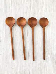 Cuillères en bois d'acacia de qualité supérieure, écologiques, de taille personnalisée, pour mélanger et servir les soupes, accessoires de cuisine - Product Image 2