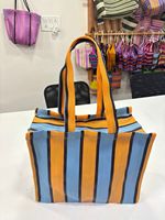 Sac fourre-tout réutilisable en nylon recyclé durable, rayé, en PP tissé, écologique, avec fermeture éclair, design personnalisé imprimé en sérigraphie offset