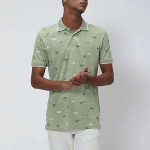 เสื้อโปโลแขนสั้นสำหรับผู้ชาย, เสื้อโปโลพิมพ์ลายเรียบๆแห้งเร็วสำหรับใส่กลางแจ้งฤดูร้อน - Product Image 1