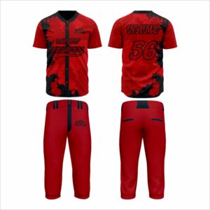 Conjunto de Uniforme de Béisbol y Sóftbol para Hombre al por Mayor, 100% Poliéster, Secado Rápido, Alta Calidad, Personalizable con Logotipo Frontal y Botones - Product Image 1