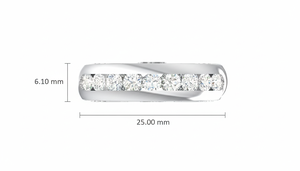 Bague moderne en or 14 carats et diamants naturels pour femme - Product Image 2