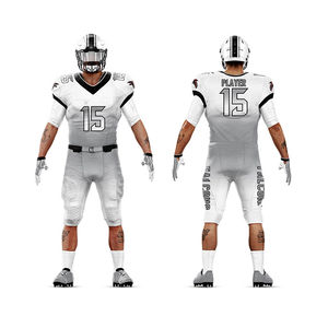 Uniforme de football américain personnalisé Vêtements de sport de haute qualité avec technique de sublimation Maillots de football de couleur unie Style d'ensemble - Product Image 3