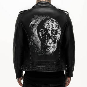 Chaquetas de Cuero para Hombre, Diseño de Fabricante OEM, Invierno, Alta Calidad, Cuello Alto, Logotipo Frontal, Impermeables, Transpirables, Estilo Vintage - Product Image 2