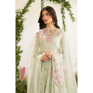 Conjunto de Traje para Mujer IZNIK-3PC con Dupatta de Seda Estampada y Pantalón, Vestido Estampado con Bordado-BIC-067 - Product Image 5