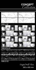 Carreaux muraux modernes 300x450mm solides et épais-Carreaux de sol imperméables, ignifuges et antibactériens pour cuisine, extérieur, salle de bain - Product Image 4