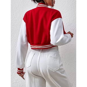 Chaquetas cortas de moda para mujer Chaquetas cortas de béisbol con letras para mujer - Product Image 2