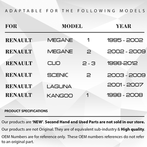 Kit de réparation de clé d'ouverture d'enjoliveur pour Renault Megane 2 - Product Image 4