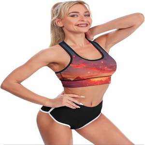 Top Deportivo de Yoga Unisex de Alta Calidad con Estampado de Corazón, Transpirable, Ecológico, con Relleno, para Entrenamiento, Talla Grande, con Soporte - Product Image 2