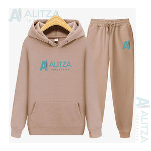 OEM Free Sample Girls <b>Hoodie</b> Set Sweatshirt 100% Cotton or Polyester <b>Long</b> Sleeve Printed <b>Oversize</b> Pullover Track Suit - Product Image 1