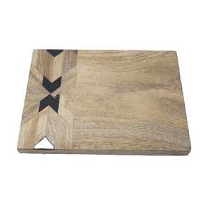 Planche à découper en bois de manguier avec poignée en résine Vaisselle personnalisée pour légumes Fromage à découper - Outil de cuisine élégant Blocs à découper - Product Image 3