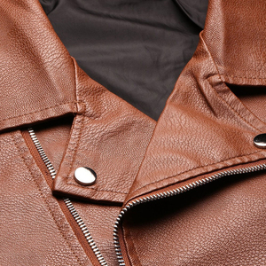 Vente en ligne de veste en cuir de motard imperméable pour hommes col montant veste en cuir pour hommes bon marché service OEM ODM respirante - Product Image 5