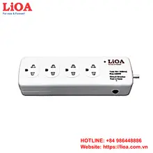 LiOA High Capacity Extension Socket - 4 Outlets - CB Protection - 15A/ 250V/ 3300W - 4SS2.5-2N