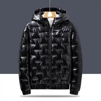 Blouson Bomber d'Hiver pour Homme, Haute Qualité, Vente Chaude, Col Montant, Capuche, Extérieur en Nylon, Doublure en Laine, Réversible