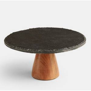 Venta al por mayor personalizado más vendido pastel de madera soporte de metal con mármol bandeja decoración granja bandeja escalonada Decoración - Product Image 5