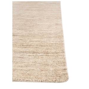 พรมขนสัตว์ทอมือลายเส้นโค้งสีเบจน้ำตาลขนาดใหญ่รูปทรงสี่เหลี่ยมผืนผ้าลายทางสามมิติสีพื้นสำหรับบ้าน ห้องนอน ห้องนั่งเล่น ทางเดิน-Hwl-237 - Product Image 4