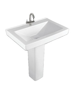 Céramique Goodone ronde autoportante salle de bain en céramique piédestal lavabo à la main ensemble de lavabo à la main en prix bon marché de l'Inde - Product Image 5