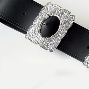 Cinturón de Piper con hebilla personalizada de cuero genuino negro para hombre de cintura alta | Cinturón de baterista de alta calidad - Product Image 2