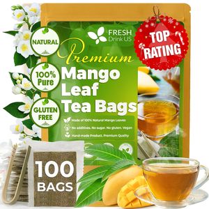 Feuilles de mangue 100% naturelles, pures, séchées à la main, en vrac, pour infusion, qualité supérieure - Product Image 1