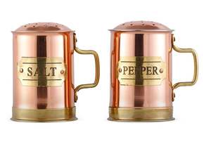 Handmade Round Copper Salt <b>and</b> Pepper Shaker <b>Set</b> Perfect for Stylish Kitchenware <b>and</b> Tableware Organization - Product Image 5
