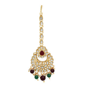 Conjunto de collares gargantilla Kundan redondos y delicados - Product Image 6