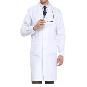 Blouse de laboratoire blanche pour garçons 100% coton biologique blouse de laboratoire de haute qualité pour médecin dentiste - Product Image 1