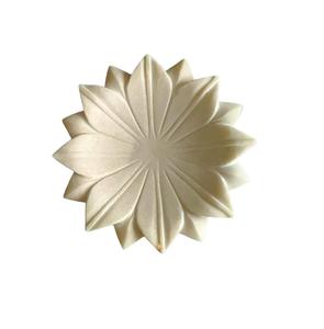 Plato de Mármol Pulido con Diseño de Loto para Decoración del Hogar, Plato Decorativo de Mármol Hecho a Mano para Mesa - Product Image 1