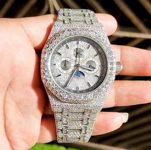Reloj Mecánico de Acero Inoxidable con Diamantes y Cronógrafo de Lujo para Hombres, Estilo Hip Hop, Precio de Fábrica al por Mayor - Product Image 3