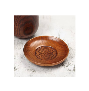 Dessous de verre de tasse à thé royal avec couleur en bois naturel et cuisine à domicile utilisation quotidienne pour tasses à thé et soucoupes polies sans danger pour l'eau - Product Image 1