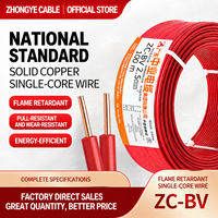 Cable Eléctrico de Cobre de un Solo Núcleo BV 450/750V con Aislamiento de PVC para Cableado de Viviendas e Instalaciones de Edificios