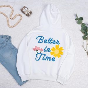 Sudadera con Capucha Extra Grande Y2K Personalizada de Alta Calidad para Mujer, Sudadera Informal Lavada con Efecto Desgastado, Gráfico Bordado en 3D, Otoño Invierno - Product Image 5