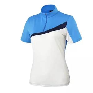 Polo de algodón de manga corta con estampado personalizado para mujer, Jersey Premium con hombros descubiertos y cuello redondo para mujer - Product Image 2