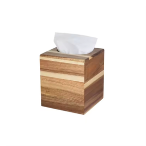 Caja de servilletas de madera de nogal para el hogar y la sala de estar Caja de papel de madera maciza Caja de almacenamiento de servilletas - Product Image 4
