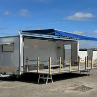 Camion de nourriture/vente ambulante de 16 pieds en acier inoxydable résistant à la rouille, camion de crème glacée, remorque pour événements, concerts, spectacles, 16 étages