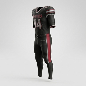 Maillot de football américain noir personnalisé, pantalon rembourré, uniforme d'équipe, numéro 44, vêtements de sport de performance, fabricant OEM ODM en gros - Product Image 2