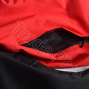 Pantalon de ski pour homme, color-block, imperméable, avec cordon de serrage, rouge et noir, en polyester, style adulte - Product Image 4