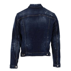 Veste en jean personnalisée de haute qualité pour hommes à la mode - Détail boutonné décontracté Design uni Automne - Product Image 6