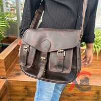 Nouveau sac à main en cuir de buffle pleine fleur pour hommes et femmes Vintage sac à bandoulière en cuir véritable cartable dames sac à main de voyage
