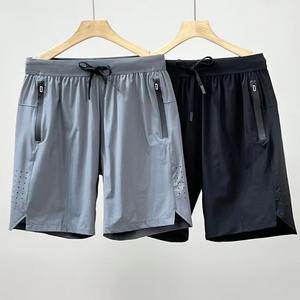 Pantalones cortos de entrenamiento con cintura elástica de Color sólido para hombre, Jogger deportivo informal para correr, gimnasio, Fitness, ejercicio atlético - Product Image 3